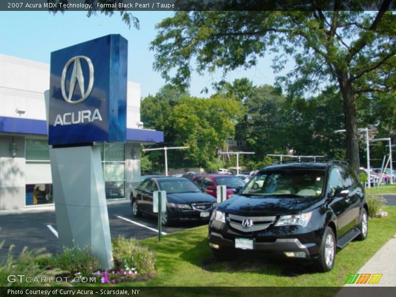 Formal Black Pearl / Taupe 2007 Acura MDX Technology