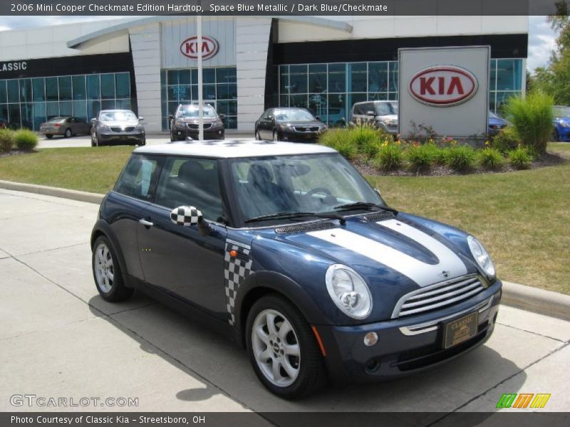 Space Blue Metallic / Dark Blue/Checkmate 2006 Mini Cooper Checkmate Edition Hardtop