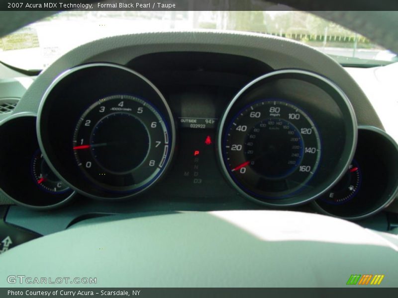 Formal Black Pearl / Taupe 2007 Acura MDX Technology