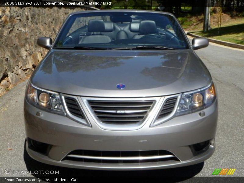 Steel Gray Metallic / Black 2008 Saab 9-3 2.0T Convertible