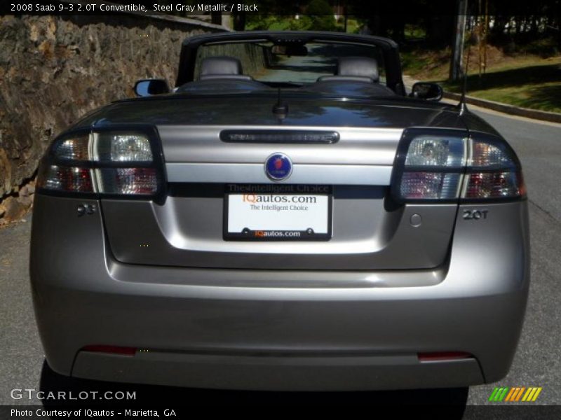Steel Gray Metallic / Black 2008 Saab 9-3 2.0T Convertible
