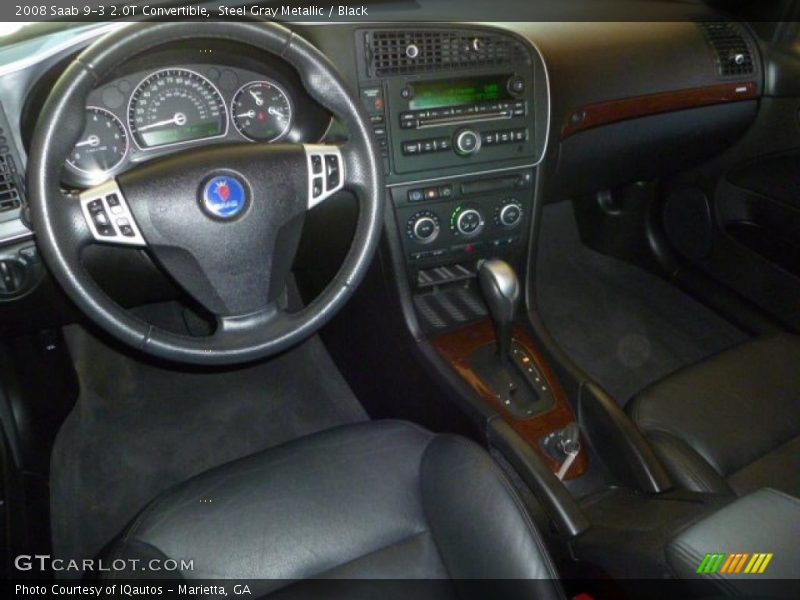 Steel Gray Metallic / Black 2008 Saab 9-3 2.0T Convertible