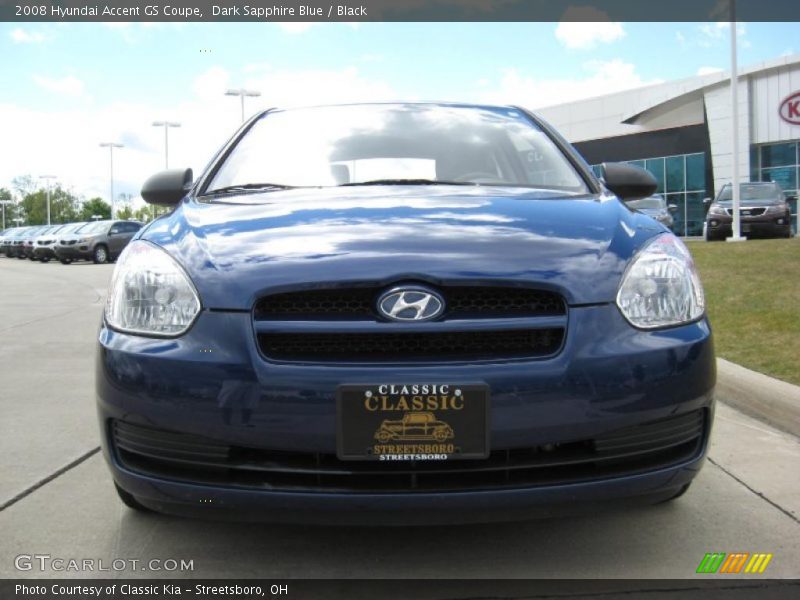 Dark Sapphire Blue / Black 2008 Hyundai Accent GS Coupe