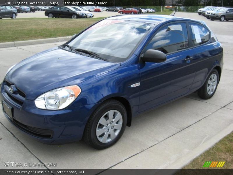 Dark Sapphire Blue / Black 2008 Hyundai Accent GS Coupe