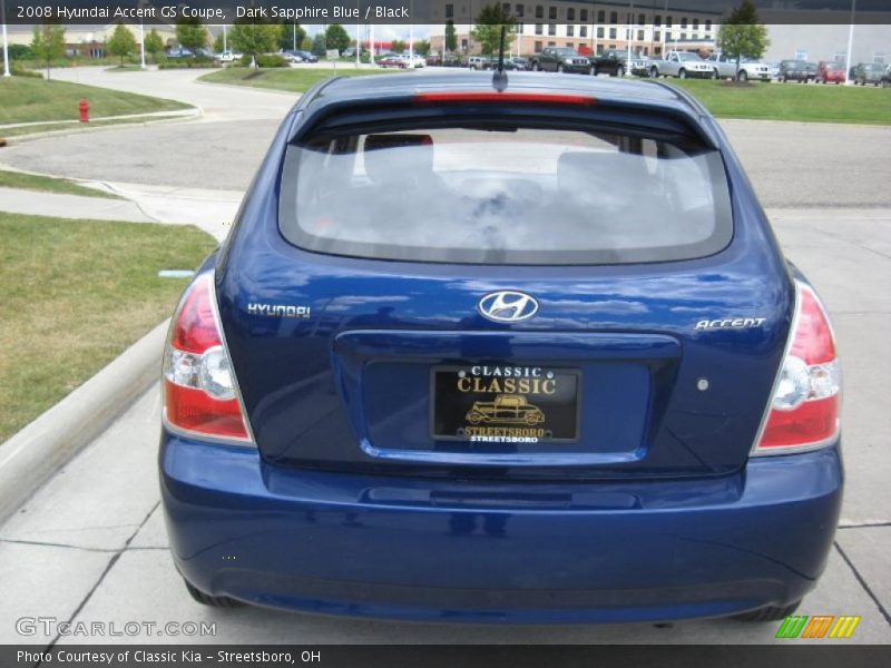 Dark Sapphire Blue / Black 2008 Hyundai Accent GS Coupe