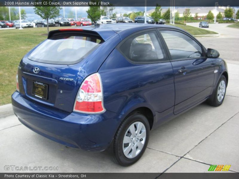 Dark Sapphire Blue / Black 2008 Hyundai Accent GS Coupe