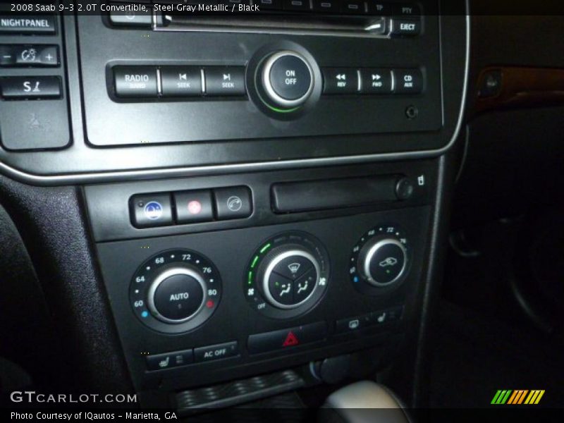Steel Gray Metallic / Black 2008 Saab 9-3 2.0T Convertible