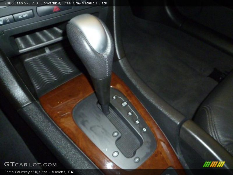 Steel Gray Metallic / Black 2008 Saab 9-3 2.0T Convertible