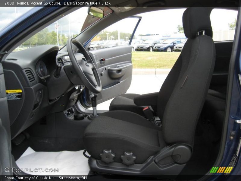 Dark Sapphire Blue / Black 2008 Hyundai Accent GS Coupe