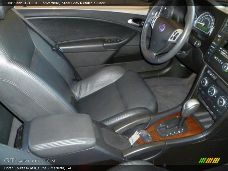 Steel Gray Metallic / Black 2008 Saab 9-3 2.0T Convertible