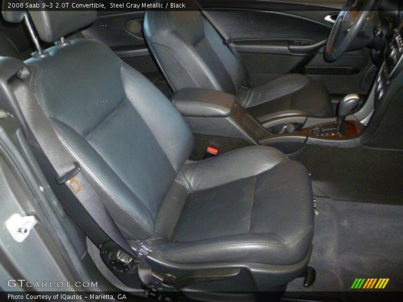 Steel Gray Metallic / Black 2008 Saab 9-3 2.0T Convertible