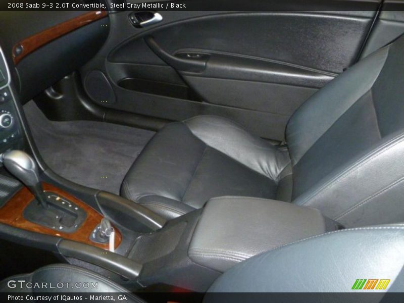 Steel Gray Metallic / Black 2008 Saab 9-3 2.0T Convertible
