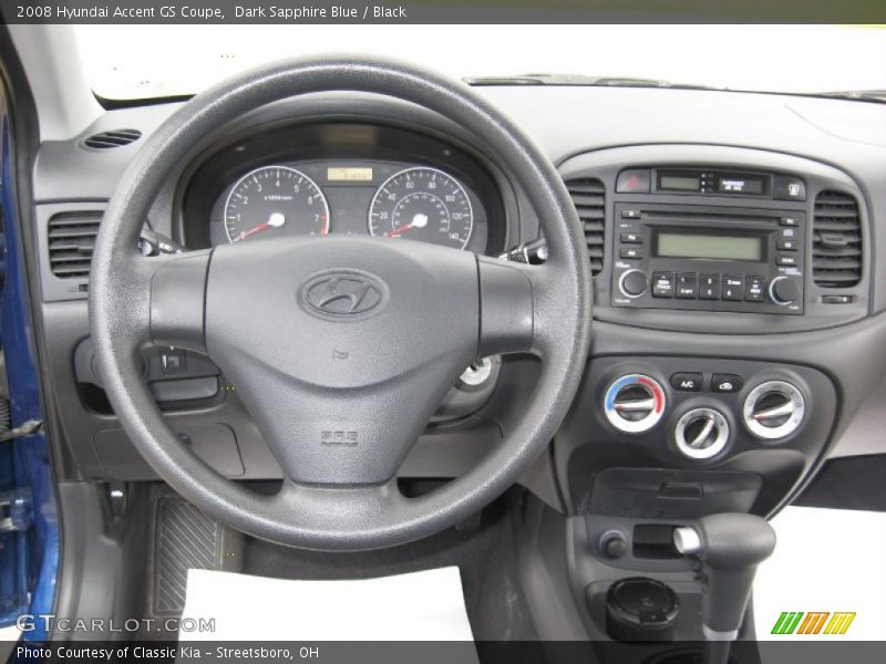 Dark Sapphire Blue / Black 2008 Hyundai Accent GS Coupe