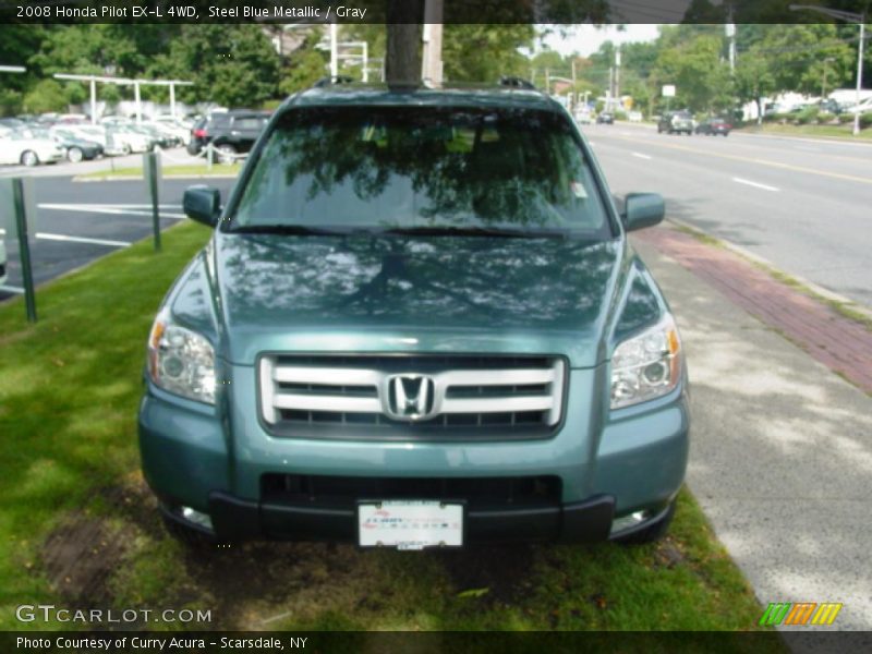 Steel Blue Metallic / Gray 2008 Honda Pilot EX-L 4WD