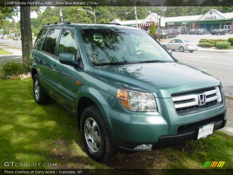Steel Blue Metallic / Gray 2008 Honda Pilot EX-L 4WD