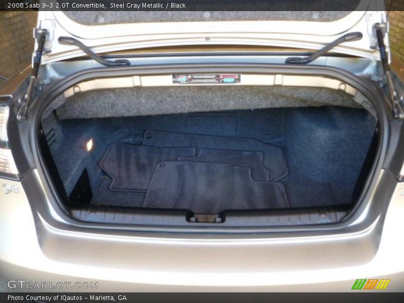 Steel Gray Metallic / Black 2008 Saab 9-3 2.0T Convertible