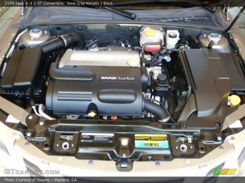 Steel Gray Metallic / Black 2008 Saab 9-3 2.0T Convertible