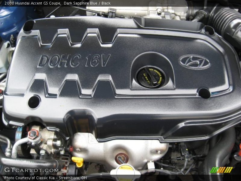 Dark Sapphire Blue / Black 2008 Hyundai Accent GS Coupe