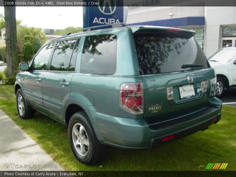 Steel Blue Metallic / Gray 2008 Honda Pilot EX-L 4WD