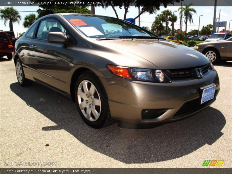 Galaxy Gray Metallic / Gray 2008 Honda Civic LX Coupe