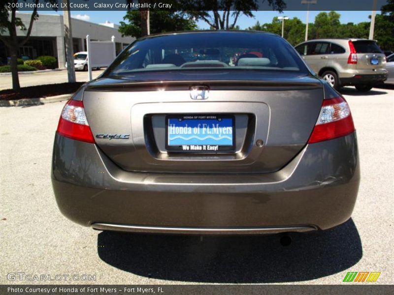 Galaxy Gray Metallic / Gray 2008 Honda Civic LX Coupe
