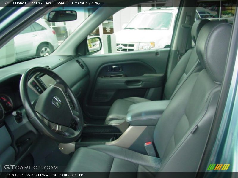 Steel Blue Metallic / Gray 2008 Honda Pilot EX-L 4WD