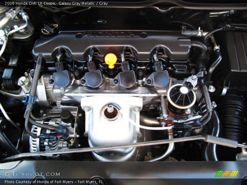 Galaxy Gray Metallic / Gray 2008 Honda Civic LX Coupe