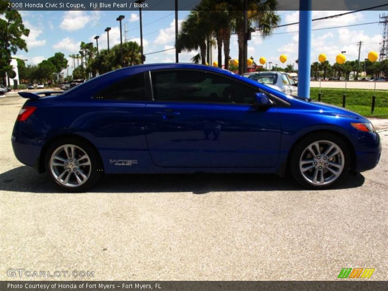 Fiji Blue Pearl / Black 2008 Honda Civic Si Coupe