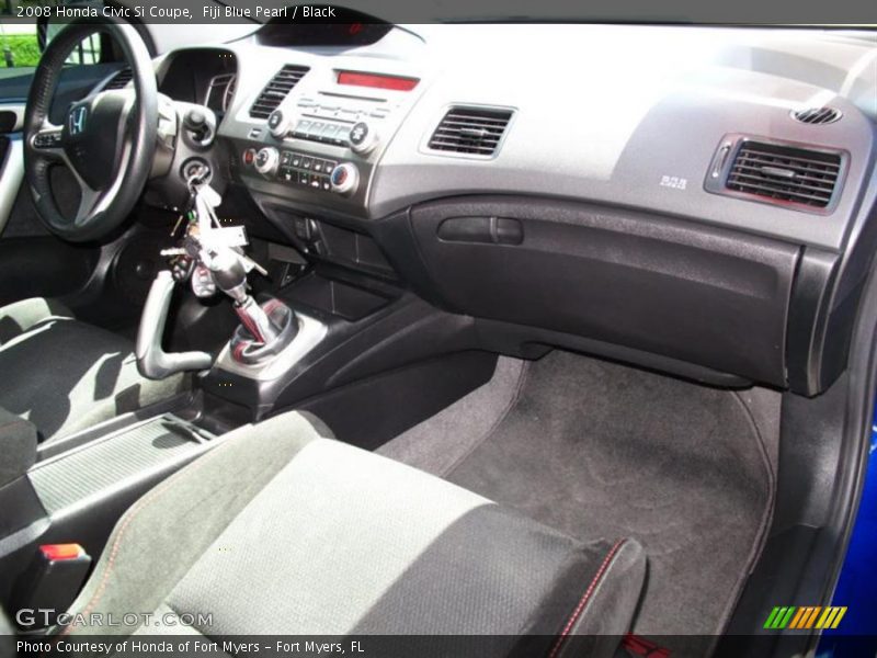 Fiji Blue Pearl / Black 2008 Honda Civic Si Coupe