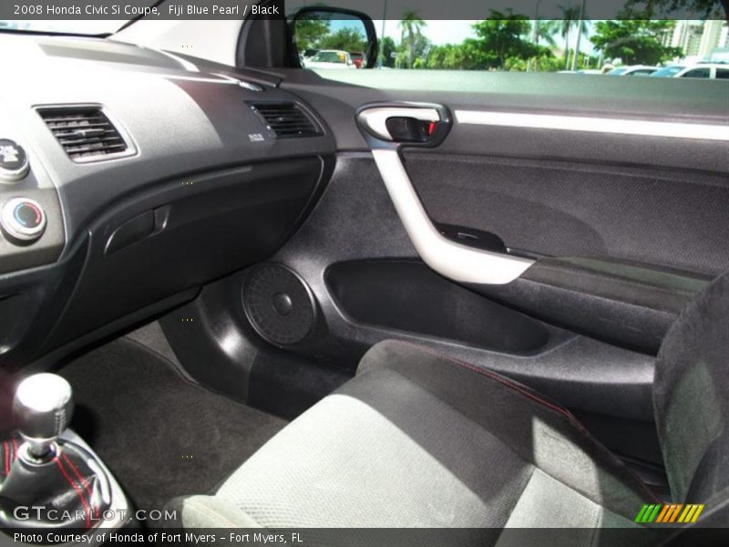 Fiji Blue Pearl / Black 2008 Honda Civic Si Coupe