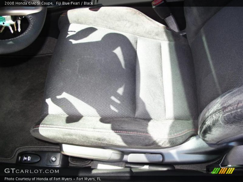 Fiji Blue Pearl / Black 2008 Honda Civic Si Coupe