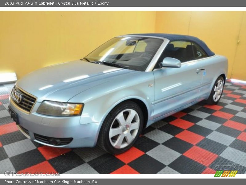 Crystal Blue Metallic / Ebony 2003 Audi A4 3.0 Cabriolet