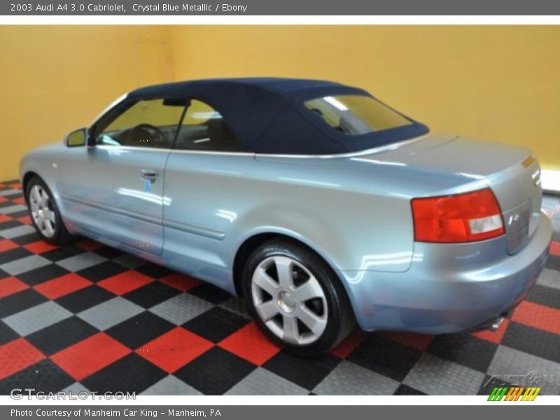 Crystal Blue Metallic / Ebony 2003 Audi A4 3.0 Cabriolet