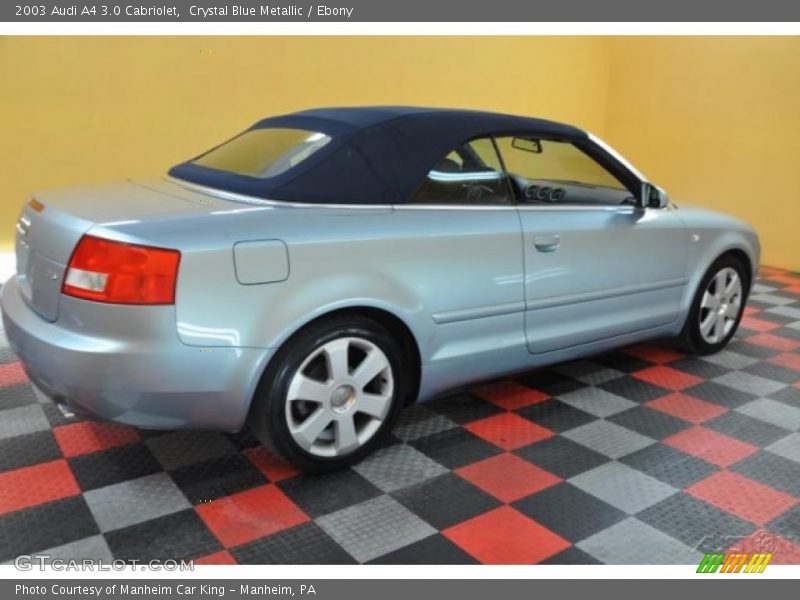 Crystal Blue Metallic / Ebony 2003 Audi A4 3.0 Cabriolet