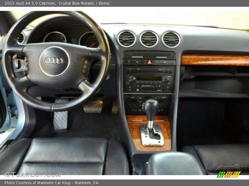 Crystal Blue Metallic / Ebony 2003 Audi A4 3.0 Cabriolet