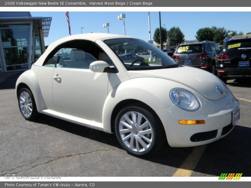 Harvest Moon Beige / Cream Beige 2008 Volkswagen New Beetle SE Convertible