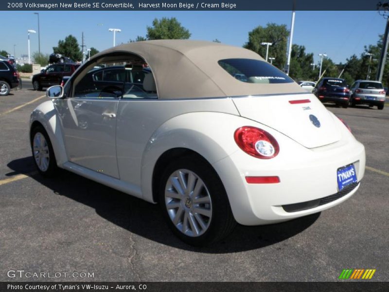 Harvest Moon Beige / Cream Beige 2008 Volkswagen New Beetle SE Convertible