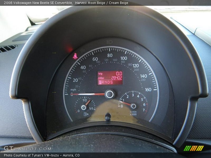 Harvest Moon Beige / Cream Beige 2008 Volkswagen New Beetle SE Convertible
