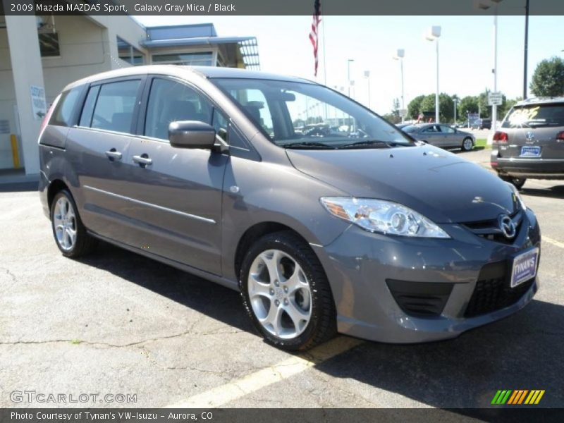 Galaxy Gray Mica / Black 2009 Mazda MAZDA5 Sport