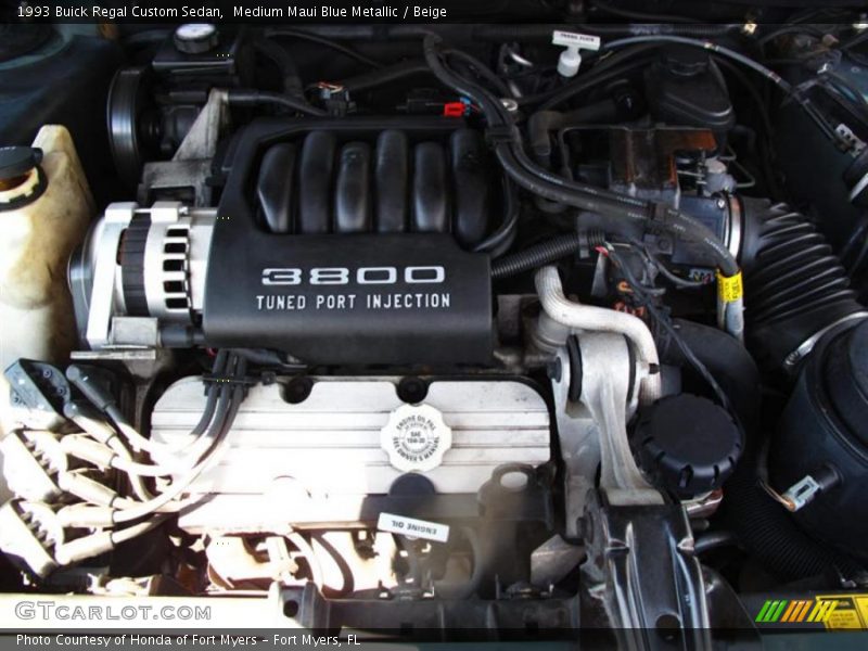 Medium Maui Blue Metallic / Beige 1993 Buick Regal Custom Sedan