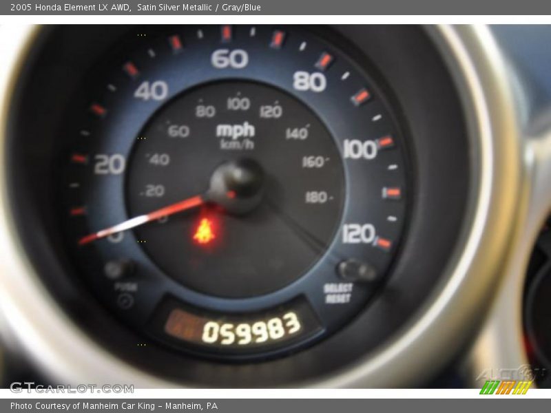 Satin Silver Metallic / Gray/Blue 2005 Honda Element LX AWD
