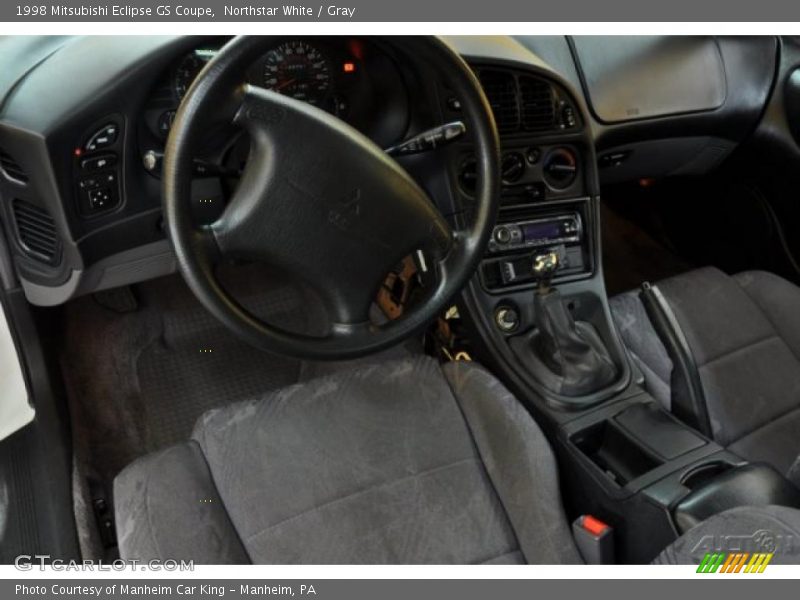 Northstar White / Gray 1998 Mitsubishi Eclipse GS Coupe