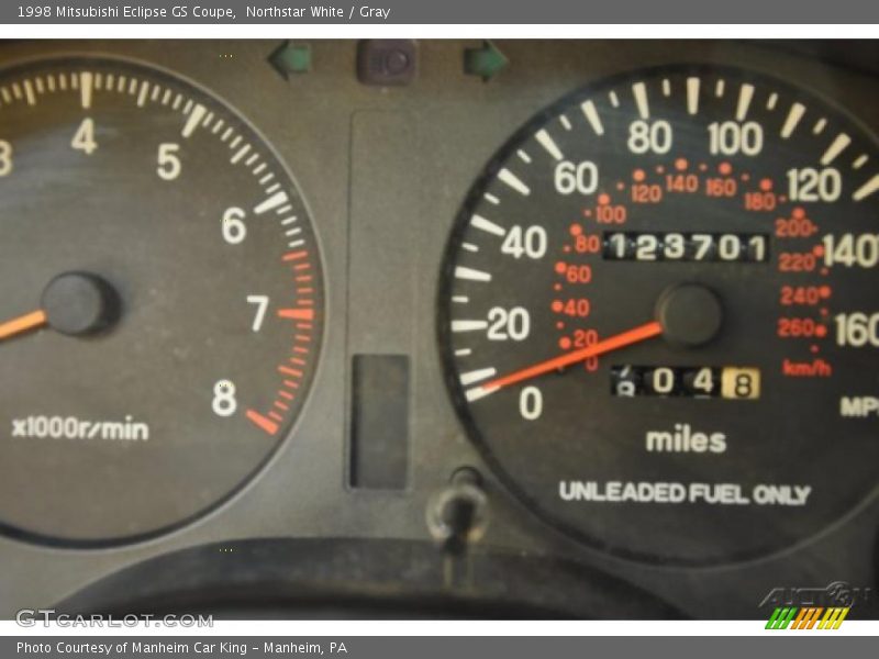 Northstar White / Gray 1998 Mitsubishi Eclipse GS Coupe
