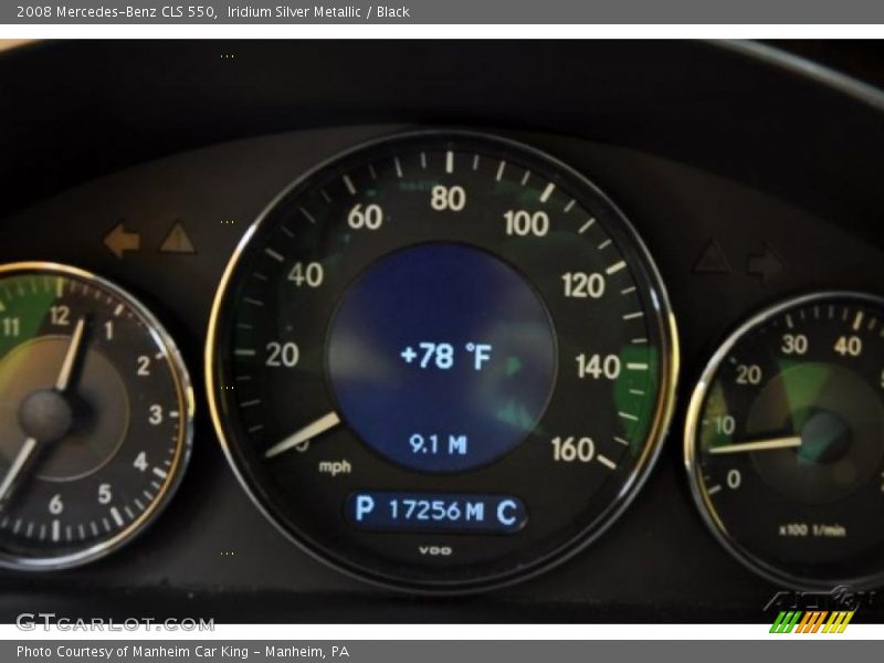 Iridium Silver Metallic / Black 2008 Mercedes-Benz CLS 550