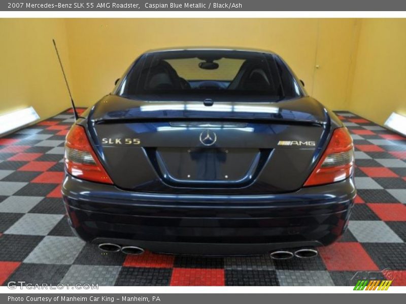 Caspian Blue Metallic / Black/Ash 2007 Mercedes-Benz SLK 55 AMG Roadster