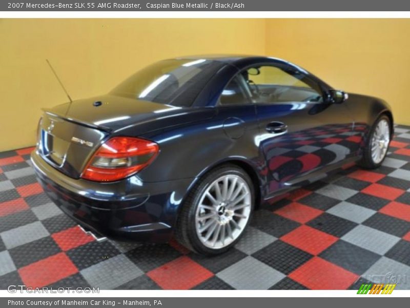 Caspian Blue Metallic / Black/Ash 2007 Mercedes-Benz SLK 55 AMG Roadster