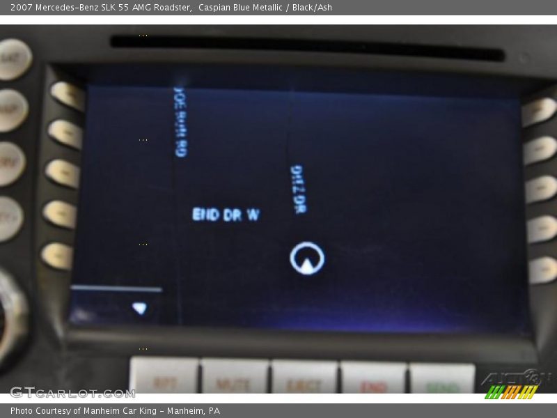 Caspian Blue Metallic / Black/Ash 2007 Mercedes-Benz SLK 55 AMG Roadster