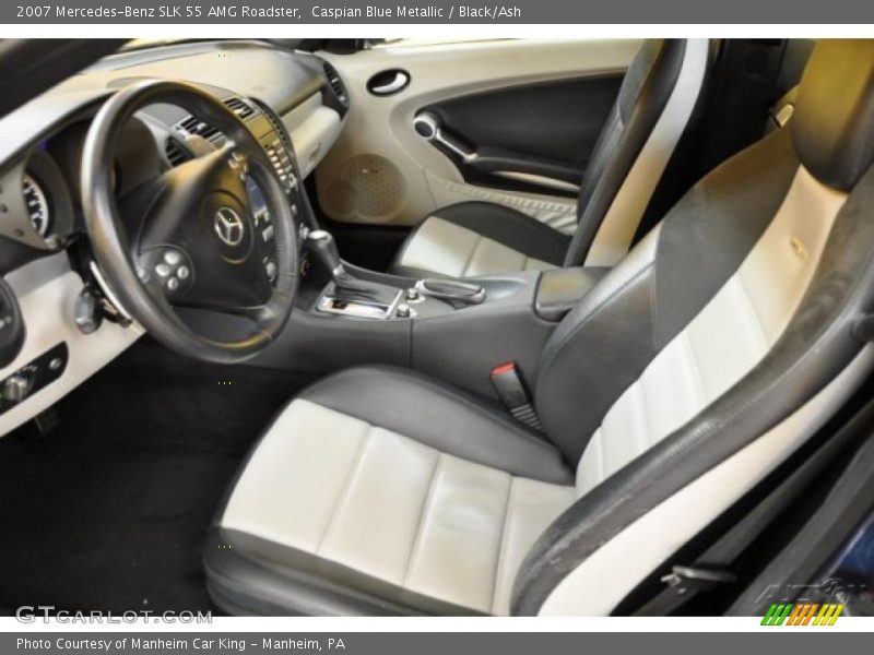 Caspian Blue Metallic / Black/Ash 2007 Mercedes-Benz SLK 55 AMG Roadster