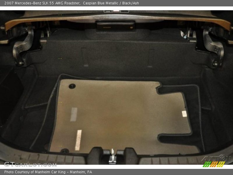 Caspian Blue Metallic / Black/Ash 2007 Mercedes-Benz SLK 55 AMG Roadster