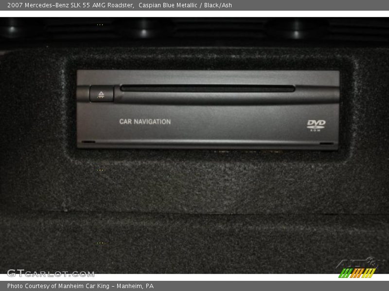 Caspian Blue Metallic / Black/Ash 2007 Mercedes-Benz SLK 55 AMG Roadster